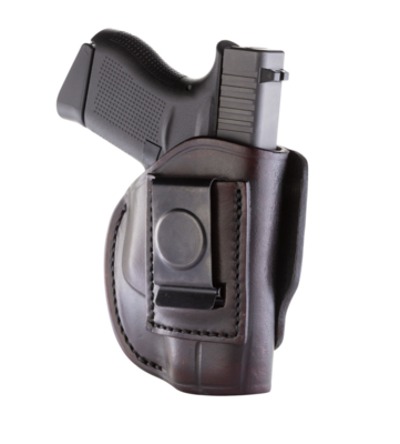 1791 Gunleather 4WH2SBRR 4-Way IWB/OWB 02 Signature Brown Leather Belt Clip Fits Glock 42/43/43X/Ruger LCP/S&amp;W Bodyguard