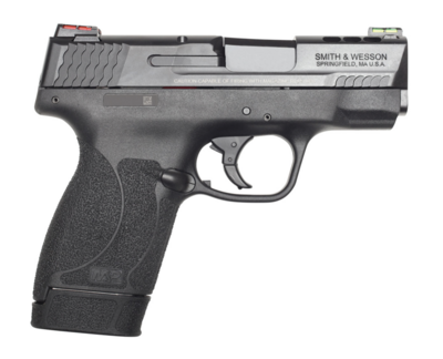 Smith &amp; Wesson 12473 M&amp;P Performance Center Shield M2.0 45 ACP 3.30&quot; Ported Barrel 6+1 Or 7+1, Black Polymer Frame, Ported Armornite Stainless Steel Slide, HiViz Fiber Optic Green Front/Fiber Optic Re