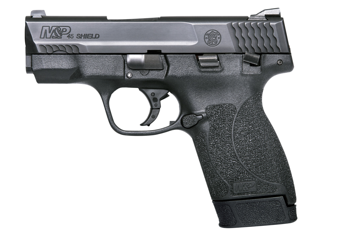 Smith &amp; Wesson 180022 M&amp;P Shield M2.0 45 ACP 3.30&quot; Barrel 6+1, Black Polymer Frame, Armornite Stainless Steel Slide, New Aggressive Grip Texture, Manual Safety