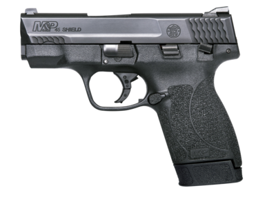 Smith &amp; Wesson 180022 M&amp;P Shield M2.0 45 ACP 3.30&quot; Barrel 6+1, Black Polymer Frame, Armornite Stainless Steel Slide, New Aggressive Grip Texture, Manual Safety