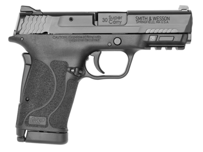 Smith &amp; Wesson 13459 M&amp;P Shield EZ 30 Super Carry 3.67&quot; Barrel 10+1, Black Polymer Frame With Picatinny Acc. Rail, Armornite Stainless Steel Slide, Grip Safety