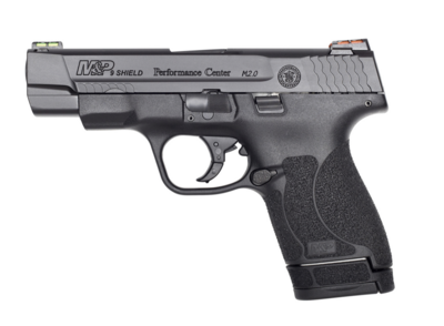 Smith &amp; Wesson 11787 M&amp;P Performance Center Shield M2.0 9mm Luger 4&quot; Barrel, 7+1 Or 8+1, Black Polymer Frame, Armornite Stainless Steel Slide, HiViz Fiber Optic Green Front/Fiber Optic Red Rear Sights