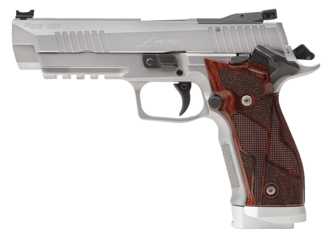 Sig Sauer 226X59CLASSIC P226 X-Five Classic 9mm Luger 20+1 5&quot; SS w/Picatinny Rail &amp; Beavertail Serrated SS/Optic Cut Slide Hogue Cocobolo Grip