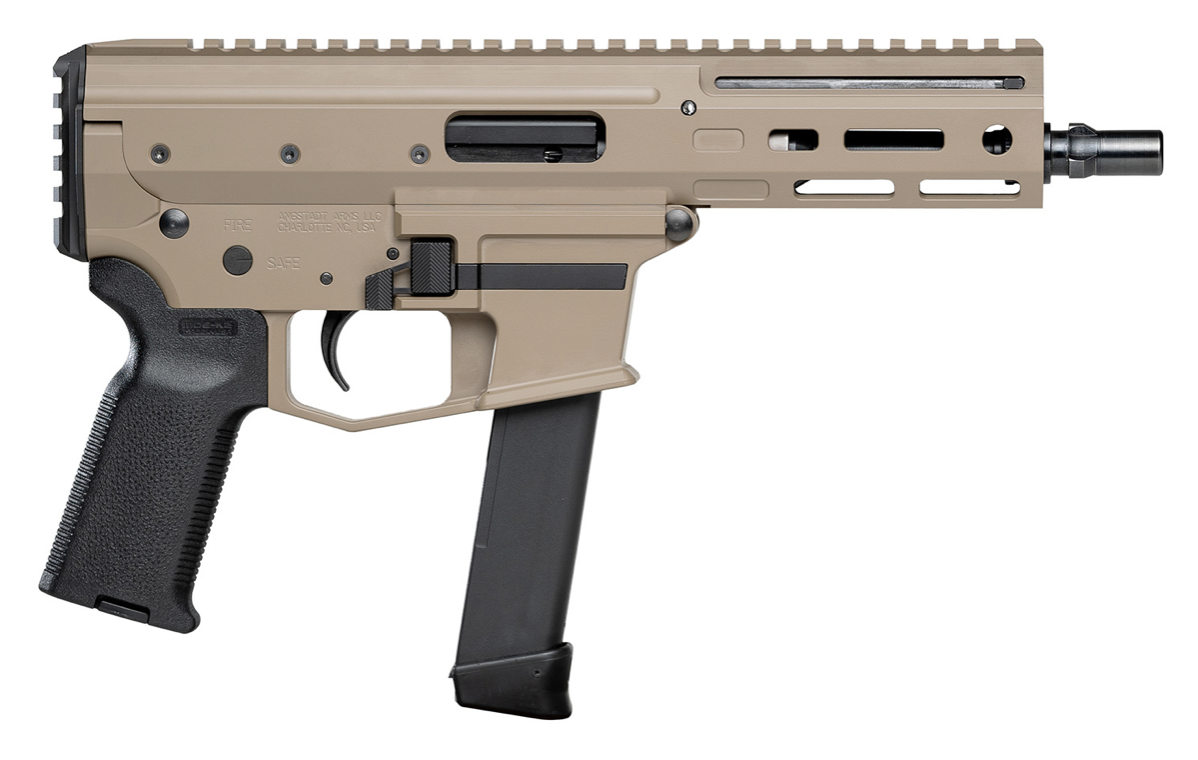 Angstadt Arms AAMDP09PF6 MDP-9 9mm Luger 5.85&quot; Flat Dark Earth, Black Polymer Grip, Optics Ready