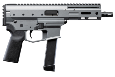 Angstadt Arms MDP-9 9mm Luger 5.85&quot; Tactical Gray Hard Coat Anodized Receiver, Black Polymer Grip, Optics Ready