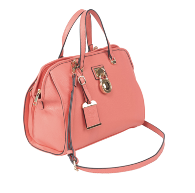 Bulldog Satchel Coral Leather 16&quot; x 9.50&quot; x 5.50&quot;
