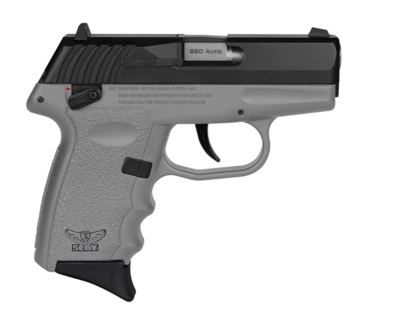 SCCY Industries CPX-4CBSG CPX-4 380 ACP 10+1 2.96&quot; Sniper Gray Polymer Serrated Black Nitride SS Slide Finger Grooved Sniper Gray Polymer Grip