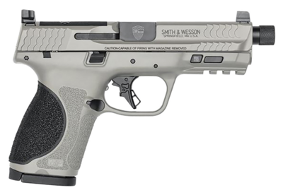 Smith &amp; Wesson 13625 M&amp;P M2.0 OR Spec Series Kit Striker Fire 9mm Luger 4.60&quot; Barrel 15+1 &amp; 23+1, Bull Shark Gray Polymer Frame, Optic Cut Stainless Steel Slide, No Manual Safety