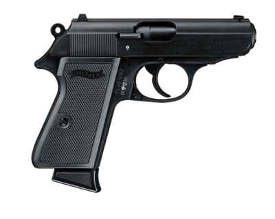 Walther Arms 5030300 PPK/S 22 LR 10+1 3.30&quot; Steel/Threaded Barrel Matte Black Tenifer Serrated/Steel Slide, Black Zinc Alloy Frame w/Beavertail, Black Checkered Polymer Grips