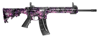 Smith &amp; Wesson 10212 M&amp;P15 Sport 22 LR 25+1 16.50&quot; Black Carbon Steel Barrel, Muddy Girl Finish, 6 Position CAR Stock, 10&quot; Magpul M-Lok Handguard, Magpul MBUS Sights, Manual Safety, Optics Ready