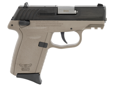 SCCY Industries CPX1CBDEG3 CPX-1 Gen3 9mm Luger 10+1 3.10&quot; Flat Dark Earth Polymer w/ Picatinny Rail Serrated Black Nitride SS Slide FDE Polymer Grip