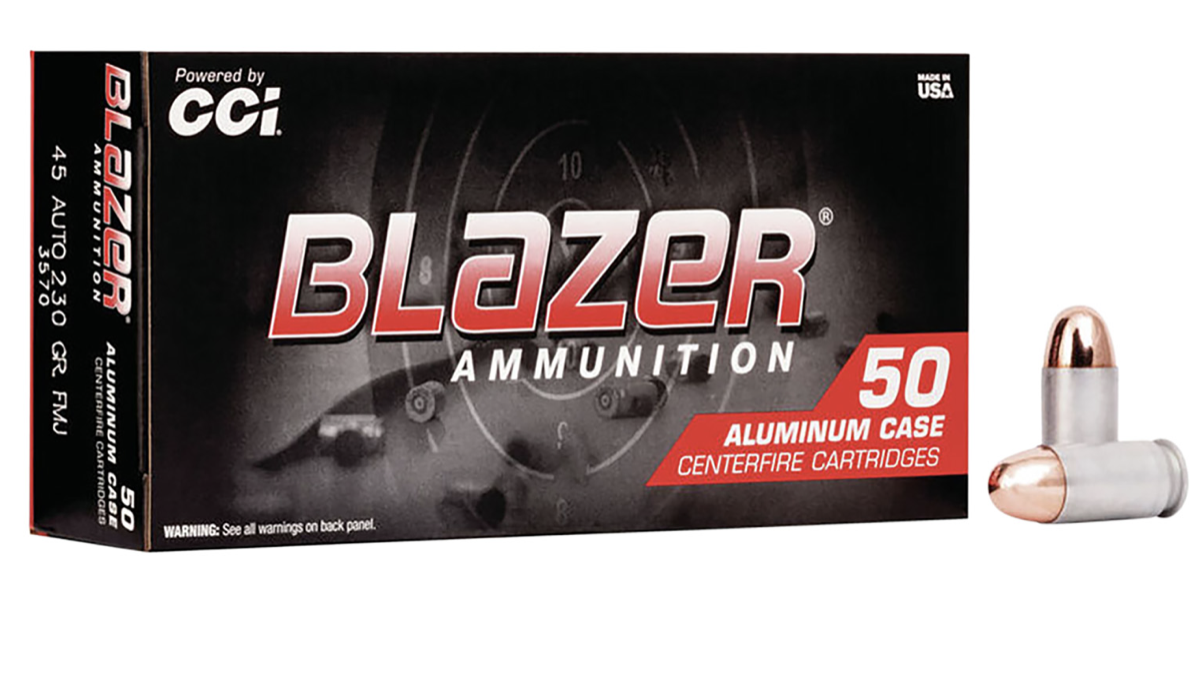 CCI Blazer 45 ACP 230 gr 845 fps Full Metal Jacket (FMJ) 50 Bx
