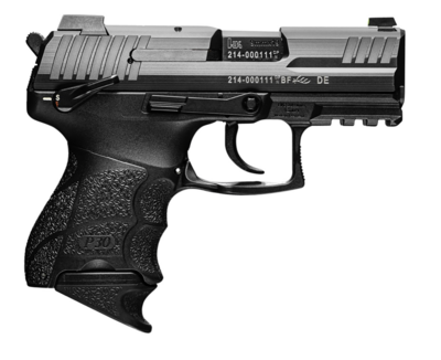 HK 81000823 P30SK Subcompact 9mm Luger 12+1/15+1 3.27&quot; Black Barrel, Matte Stainless Serrated Slide, Black Polymer Frame w/Picatinny Rail, Black Finger Grooved w/Interchangeable Backstrap Grips, Ambid