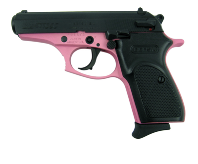 Bersa T380PNK8 Thunder 380 ACP 8+1 3.50&quot; Barrel, Pink Cerakote Finished Aluminum Frame, Serrated Matte Black Steel Slide, Textured Black Polymer Grip, Decocker Safety