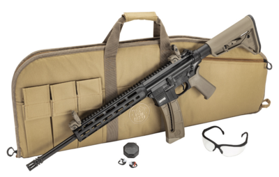 Smith &amp; Wesson 13729 M&amp;P15-22 Sport MOE SL Bundle 22 LR 25+1 16.50&quot; Black Barrel Black Flat Dark Earth Adjustable Magpul SL Stock Bundle Includes Duty Series Rifle Case in Coyote Tan, Walker&#39;s Clear S