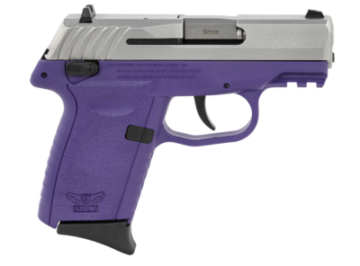 SCCY Industries CPX1TTPUG3 CPX-1 Gen3 9mm Luger 10+1 3.10&quot; Purple Polymer w/Picatinny Rail Serrated SS Slide Purple Polymer Grip