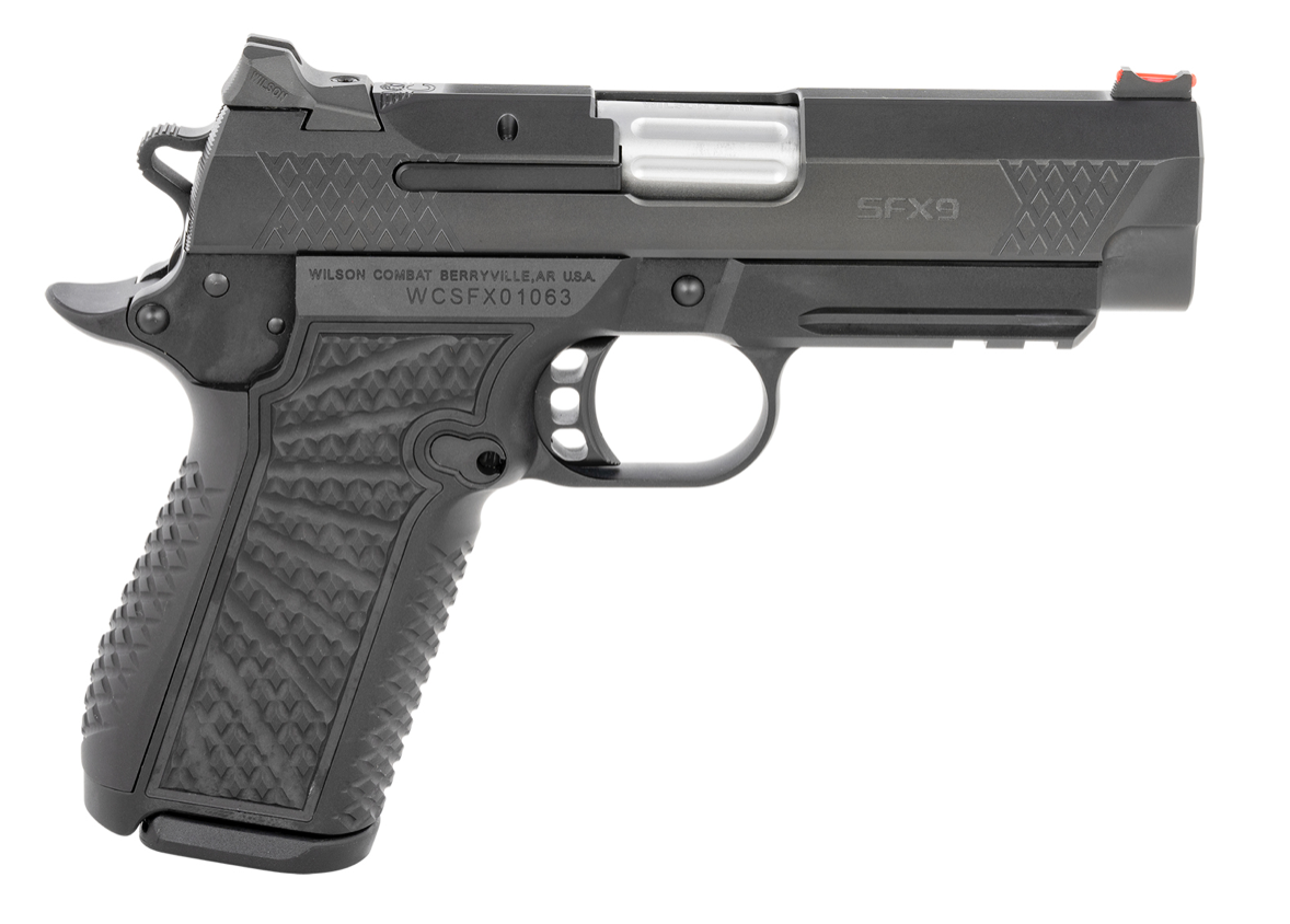 Wilson Combat SFXCPR4 SFX9 Compact 9mm Luger Caliber with 4&quot; Barrel, 15+1 Capacity, Black Finish Aluminum Picatinny Rail/Beavertail Frame, Serrated Black DLC Stainless Steel Slide &amp; Polymer Grip