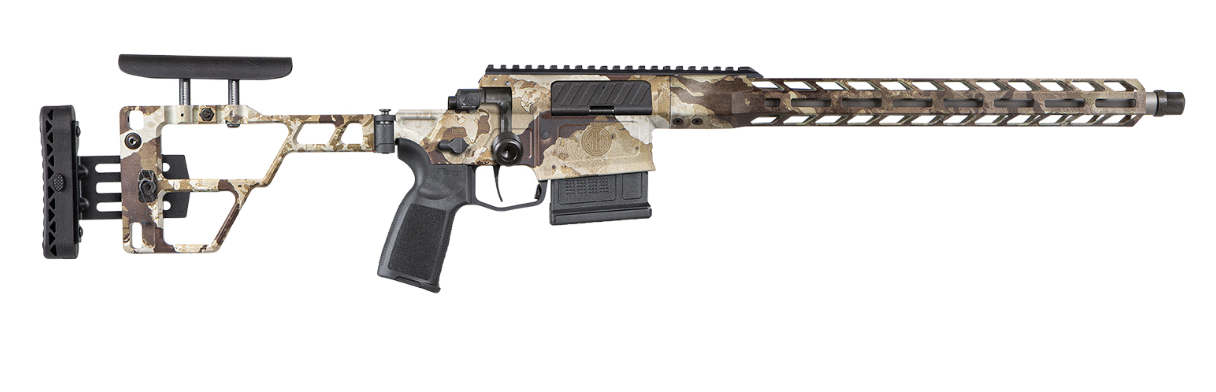 Sig Sauer CROSS6518BFLC Cross 6.5 Creedmoor Caliber with 18&quot; Barrel, 5+1 Capacity, First Lite Cipher Armakote Metal Finish, Sig Precision Adjustable Folding Stock &amp; Black Polymer Grip Right Hand