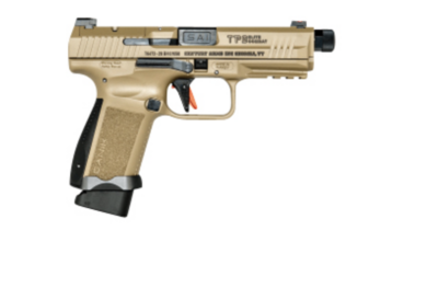 Canik HG6481DN TP9 Elite Combat 9mm Luger 18+1 4.73&quot; Threaded Barrel, Flat Dark Earth Cerakote Frame w/Picatinny Accessory Rail, Serrated Steel Slide w/Optic Cut, Black Interchangeable Backstrap Grip,