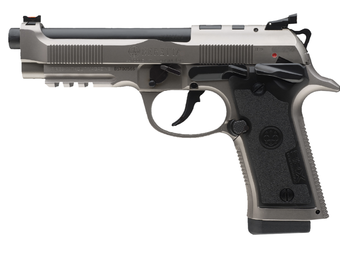 Beretta USA J92XPCO21 92X PCO 9mm Luger 15+1 4.90&quot; Black Barrel, Gray Nistan Steel Frame/Optic Cut Slide, Black Polymer Grip, Fiber Optic Sight