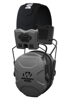 Walker&#39;s GWPXSEMBT XCEL Advanced Digital Muff Polymer 26 dB Over the Head Gray/Black Adult