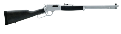 Henry H012GMAW Big Boy All Weather Side Gate 357 Mag Caliber with 10+1 Capacity, 20&quot; Barrel, Satin Hard Chrome Metal Finish &amp; Stained Hardwood Stock Right Hand (Full Size)