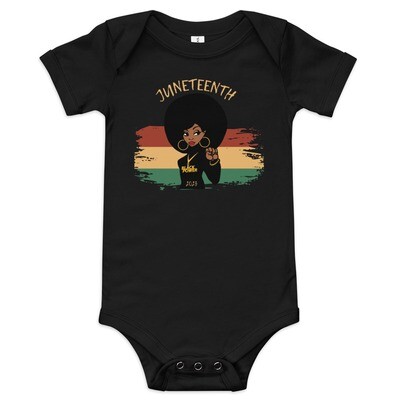 Juneteenth Black Power Baby short sleeve one piece