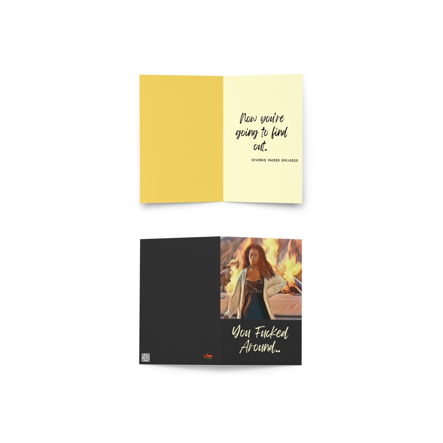 Fuck Around Find Out Divorce Greeting Card, Size: 4&quot;x6&quot;