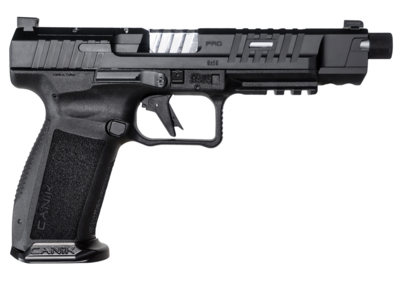 Canik HGP7157N Mete SFx Pro 9mm Luger 18+1/20+1 5.74&quot; Threaded Barrel, Rival Dark Side Polymer Frame w/Picatinny Accessory Rail, Aggressive Serrated Steel Slide w/Optic Cut/Ports, Interchangeable Back