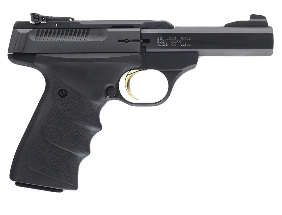 Browning 051408490 Buck Mark Standard Micro *CA Compliant 22 LR 10+1 4&quot; Slab Side Barrel, Matte Black Serrated Steel Slide &amp; Aluminum Frame, Black Overmolded Grips