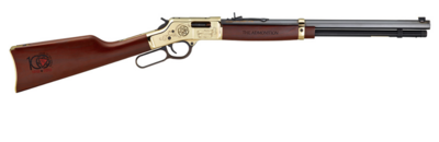 Henry H006OA Big Boy Order of the Arrow Centennial 44 Rem Mag Caliber with 10+1 Capacity, 20&quot; Blued Barrel, Polished Brass Engraved Metal Finish &amp; American Walnut Stock Right Hand (Full Size)