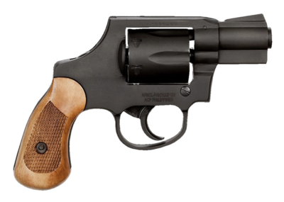 Rock Island 51280 M206 38 Special Caliber with 2&quot; Barrel, 6rd Capacity Cylinder, Overall Black Parkerized Finish Steel, Spurless Frame &amp; Checkered Wood Grip