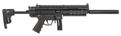 GSG GSGGERGGSG1610 GSG-16 *CA Compliant 22 LR Caliber with 10+1 Capacity, 16.25&quot; Barrel, Black Metal Finish &amp; Collapsible with Storage Compartment Black Stock Right Hand (Full Size)