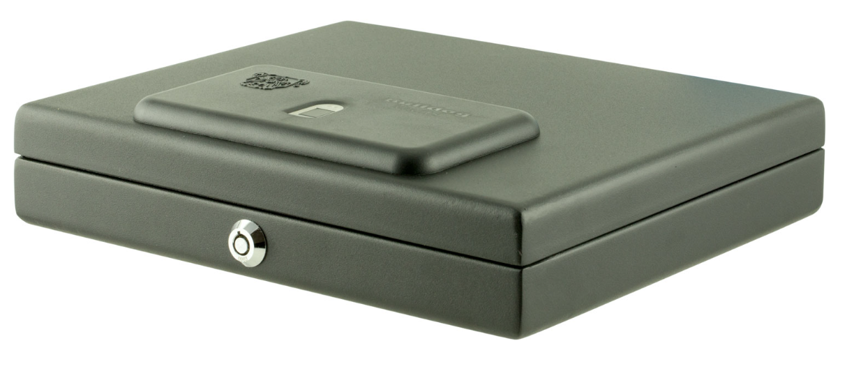 Bulldog BD4055B Magnum Top Load Vault Fingerprint ID Entry Black Powder Coat Steel Holds 1 Handgun 11.50&quot; x 9.75&quot; x 2.50&quot;