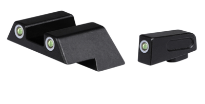 ATI ATINSGLOLF Night Sights 3-Dot Tritium Green/White &amp; Black Frame Compatible w/ATI FXH-45 Moxie/Glock Gen1-5