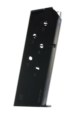 Mec-Gar  Standard Blued Detachable 6rd 45 ACP for 1911 Officer