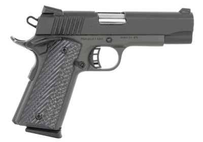 Rock Island 51531 M1911-A1 Standard MS 45 ACP 8+1 4.30&quot; Button-Rifled Barrel, Black Parkerized Steel Frame w/Beavertail, Parkerized Serrated Slide, Black/Gray G10 Grip, Grip Safety