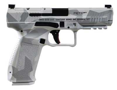 Canik HG5636AWSN Mete SFT 9mm Luger 18+1/20+1 4.46&quot; Black Match Grade Barrel, Arctic Splinter Optic Ready/Serrated Steel Slide, Polymer Frame w/Picatinny Rail Frame &amp; Polymer Grips Right Hand