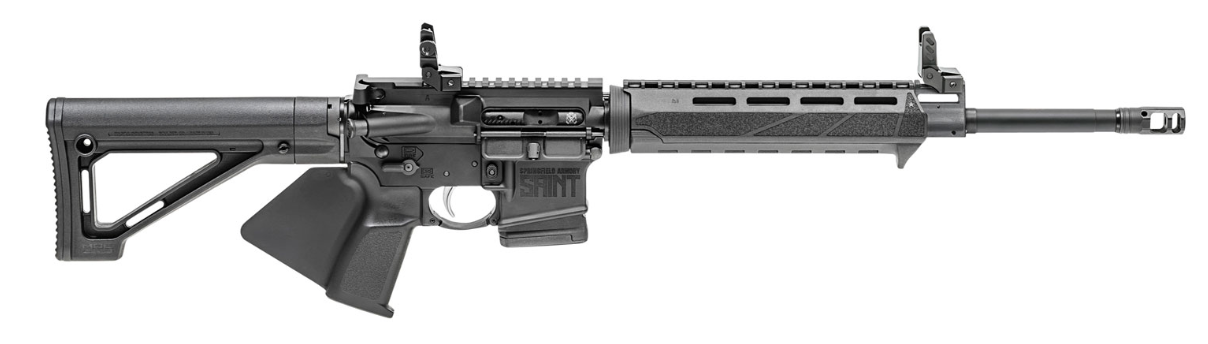 Springfield Armory ST916556BMCAS SAINT *CA Compliant 5.56x45mm NATO 10+1 16&quot; CMV Barrel w/Melonite Finish, Hard Coat Anodized Receiver, MagPul Fixed MOE Stock, Strike Ind. Paddle Pistol Grip, Bravo Co