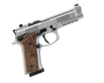 Beretta USA J92XFMSA15M1 92XI Launch Edition 9mm Luger 15+1 4.70&quot; Stainless Combat Crown Barrel, Cerakote Stainless Optic Ready/Serrated Slide &amp; Aluminum Frame w/Picatinny Rail &amp; Beavertail, Wood Text