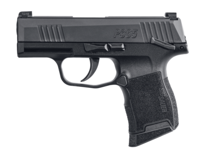 Sig Sauer 3659BXR3MSMA P365 Micro-Compact *MA Compliant 9mm Luger Caliber with 3.10&quot; Barrel, 10+1 Capacity, Overall Black Nitron Finish Stainless Steel, Serrated Slide, Polymer Grip &amp; Manual Safety