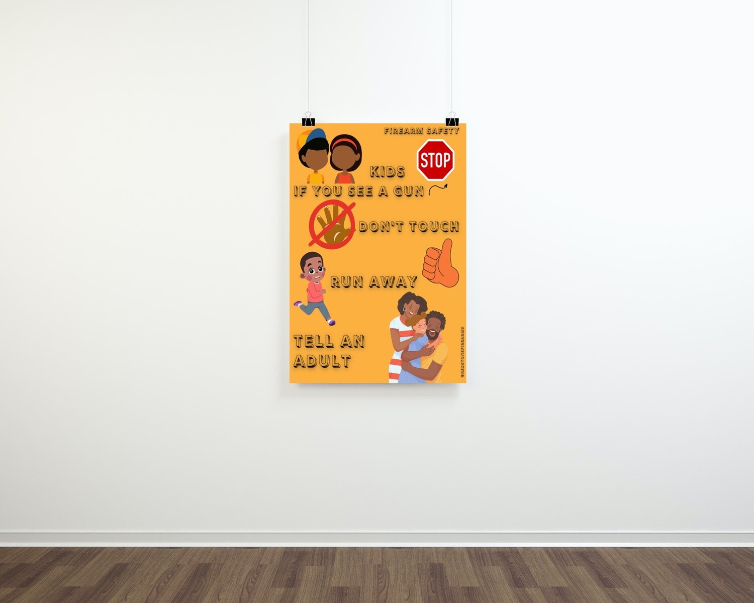 Children Firearm Safety 18 X 24&quot; Poster