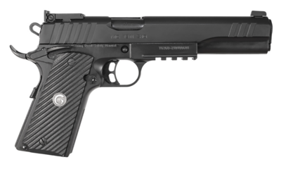 Girsan 390600 MC1911 S Hunter 10mm Auto Caliber with 6&quot; Barrel, 8+1 Capacity, Matte Black Finish Picatinny Rail/ Extended Beavertail Frame, Serrated Blued Steel Slide &amp; Checkered Polymer Grip