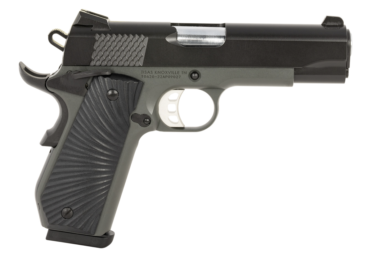 SDS Imports 10100103 1911 Carry 45 ACP 8+1 4.25&quot; Hard Chrome Plated Barrel, Black Cerakote Serrated Steel Slide, Dark Gray Cerakote Aluminum Frame w/Beavertail, Black Sunburst G10 Grips