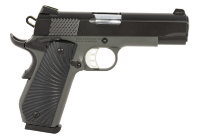 SDS Imports 10100103 1911 Carry 45 ACP 8+1 4.25&quot; Hard Chrome Plated Barrel, Black Cerakote Serrated Steel Slide, Dark Gray Cerakote Aluminum Frame w/Beavertail, Black Sunburst G10 Grips