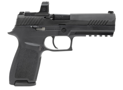 Sig Sauer 320F-9-B-RXZP-10 P320 Full Size RXZP 9mm Luger 10+1 4.70&quot; Black Nitron Serrated SS Slide, Black Nitron w/Picatinny Rail Frame, Black Polymer Grip *Features ROMEO ZERO