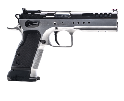 Tanfoglio IFG TFLIMMSTR45 Defiant Limited Master 45 ACP Caliber with 4.75&quot; Barrel, 10+1 Capacity, Hard Chrome Finish Picatinny Rail/Beavertail Frame, Serrated/Ported Black Steel Slide &amp; Black Polymer 