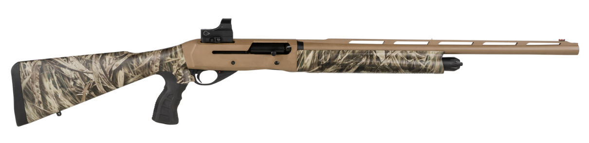 Girsan 390160 MC312 Gobbler 12 Gauge with 24&quot; Barrel, 3.5&quot; Chamber, 5+1 Capacity, Bronze Cerakote Metal Finish &amp; Camo Fixed Pistol Grip Synthetic Stock Right Hand (Full Size) Includes Red Dot