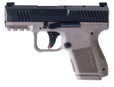 Canik HG7620BDN MC9 9mm Luger 12+1/15+1 3.18&quot; Black Steel Barrel, Tennifer w/Black Cerakote Optic Ready/Serrated Slide, Flat Dark Earth Polymer Frame w/Picatinny Rail, Textured Flat Dark Earth Polymer