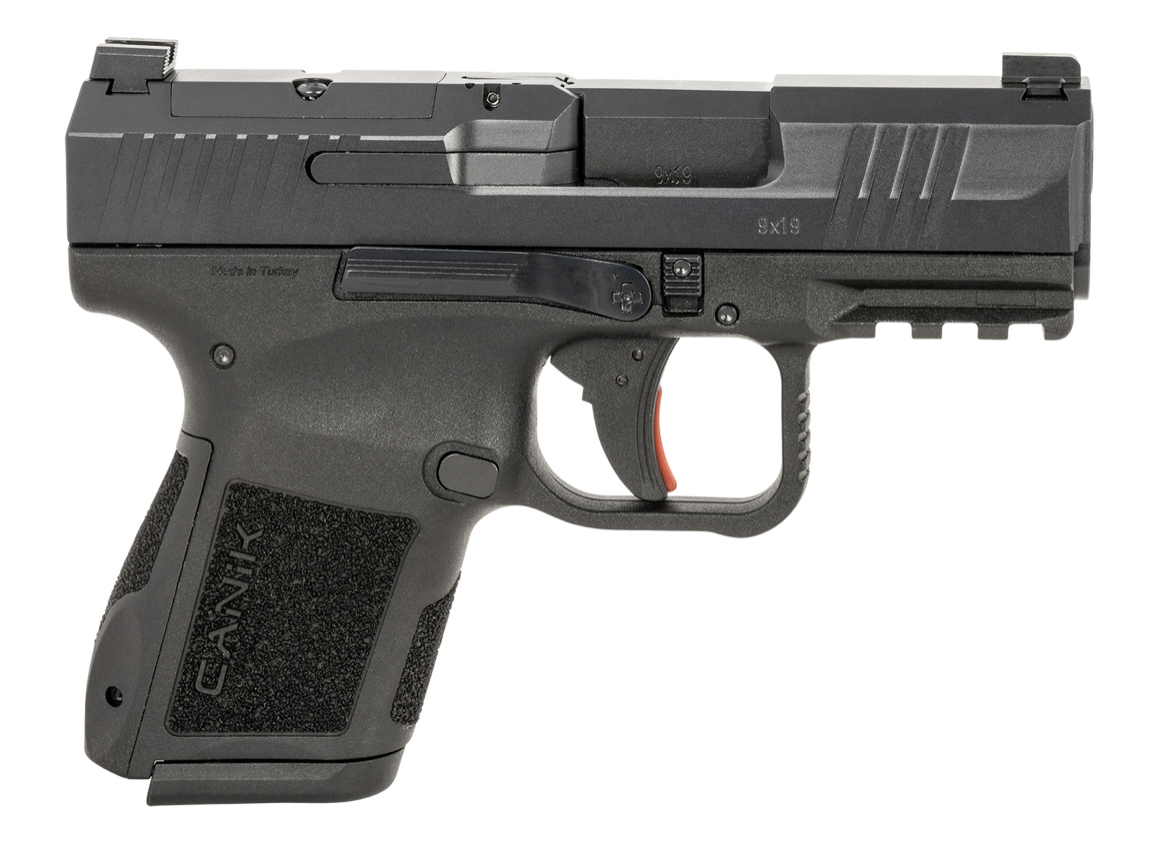 Canik HG7620N MC9 9mm Luger 12+1/15+1 3.18&quot; Black Steel Barrel, Tennifer w/Black Cerakote Optic Ready/Serrated Slide, Black Polymer Frame w/Picatinny Rail. Black Polymer Grips